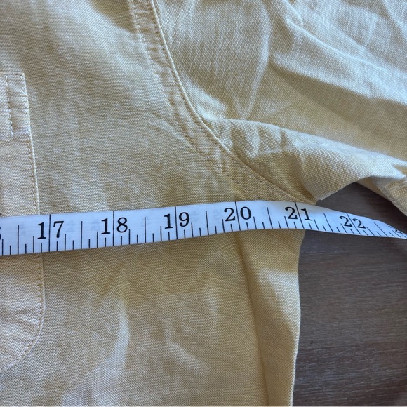 Old Navy Yellow Cotton Button Front Everyday Collared Shirt, Medium - Picture 8 of 8